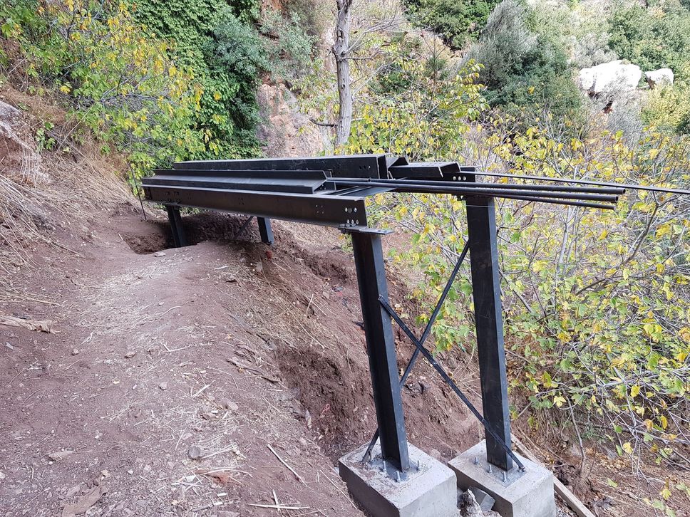 Qadicha, Qadisha, Houla travaux passerelle
